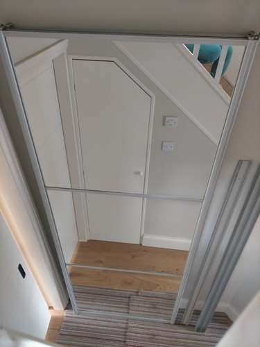 Crittal style mirrored sliding - style,