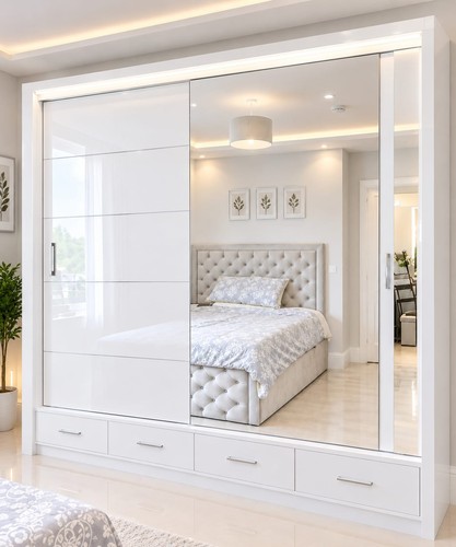 High gloss sliding doors - high,
