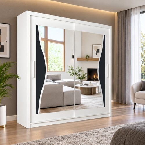 Batumi wardrobe black white - black,