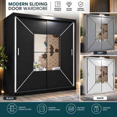 Modern bedroom double sliding - modern,