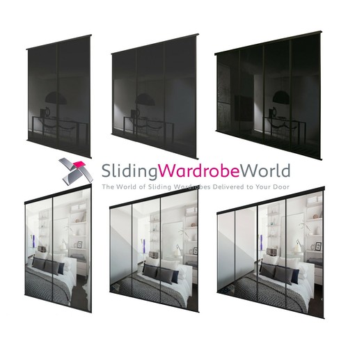 Black glass mirror - glass,