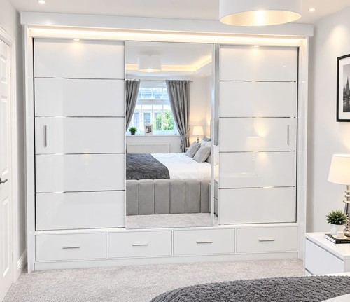 High gloss sliding doors - high,