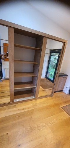Door mirrored sliding - door,