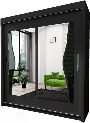 Wardrobe double mirror sliding - wardrobe,