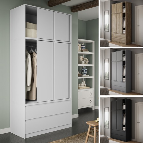 240cm sliding door drawer - 240cm, 4